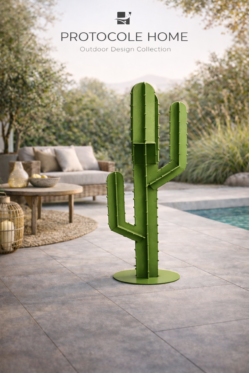 Cactus Décoratif Extérieur en Acier 2 mm – Sculpture Design Jardin & Terrasse