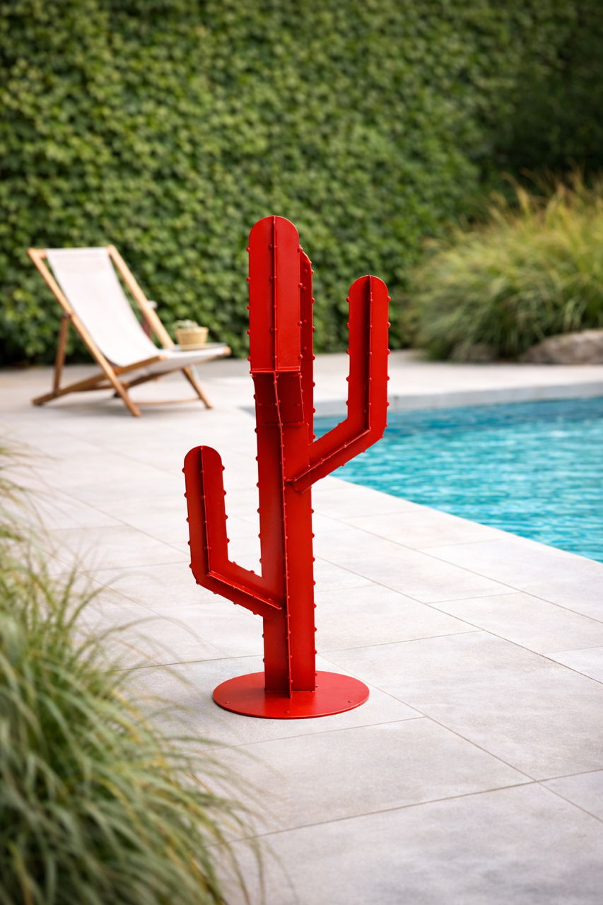 Cactus Décoratif Extérieur en Acier 2 mm – Sculpture Design Jardin & Terrasse