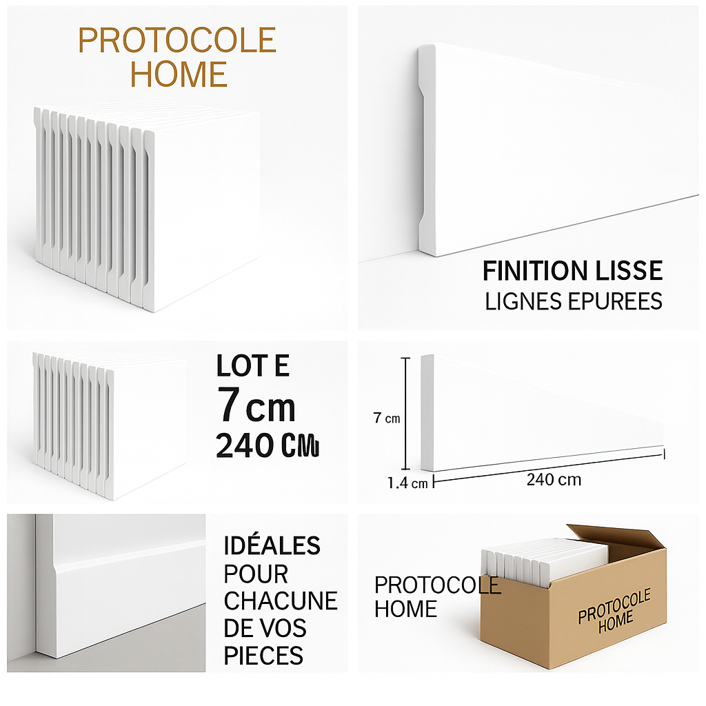 Plinthe peignable polymère 7 cm Hauteur