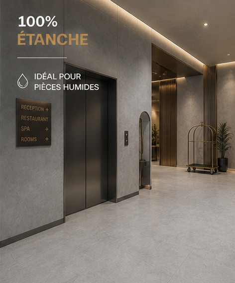 SPC Plaque mural MAT SPC Effet pierre – Panneau Décoratif Salle de Bain Cuisine Salon – SPC-105