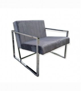 FAUTEUIL KENY PIED ARGENT