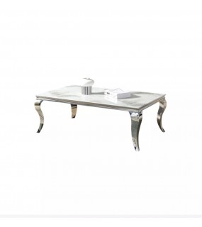 Table basse baroque argentée