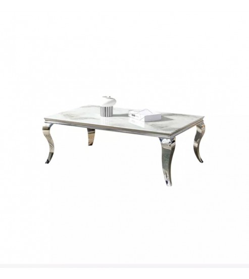 Table basse baroque argentée