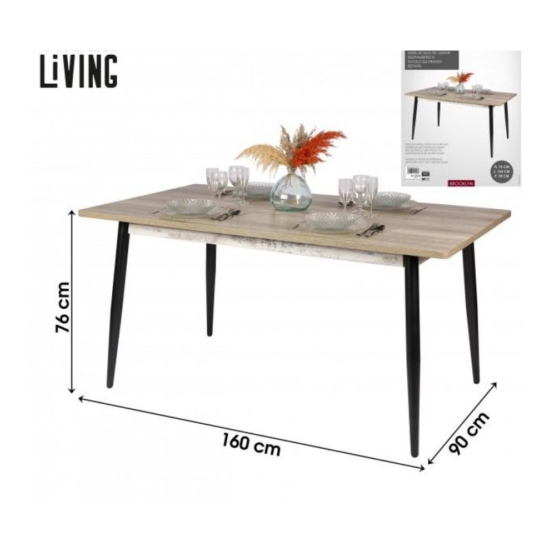 BROOKLYN TABLE A MANGER 160 cm