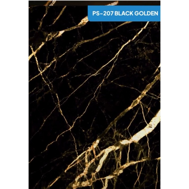 Plaque en PVC effet marbre Noir gold Plaque en PVC effet marbre Noir gold