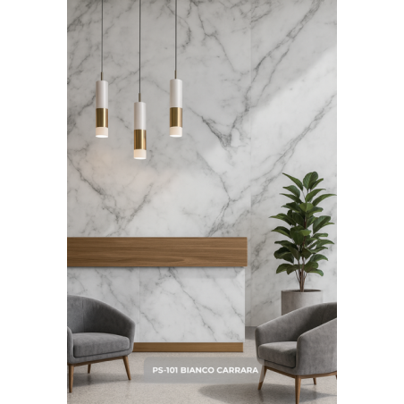 Plaque en PVC effet marbre PS 101 BIANCO CARRARA