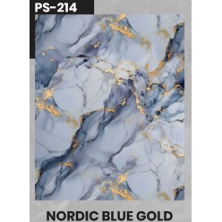 Plaque en PVC effet marbre Bleu