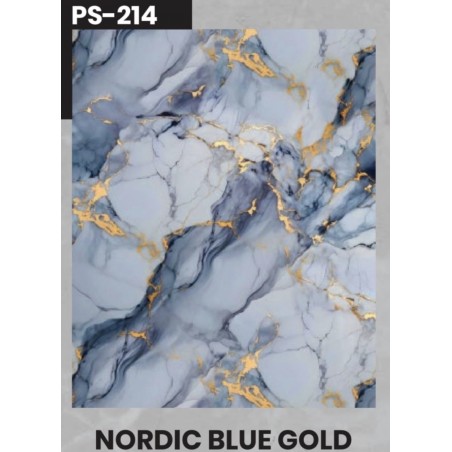 Plaque en PVC effet marbre Bleu