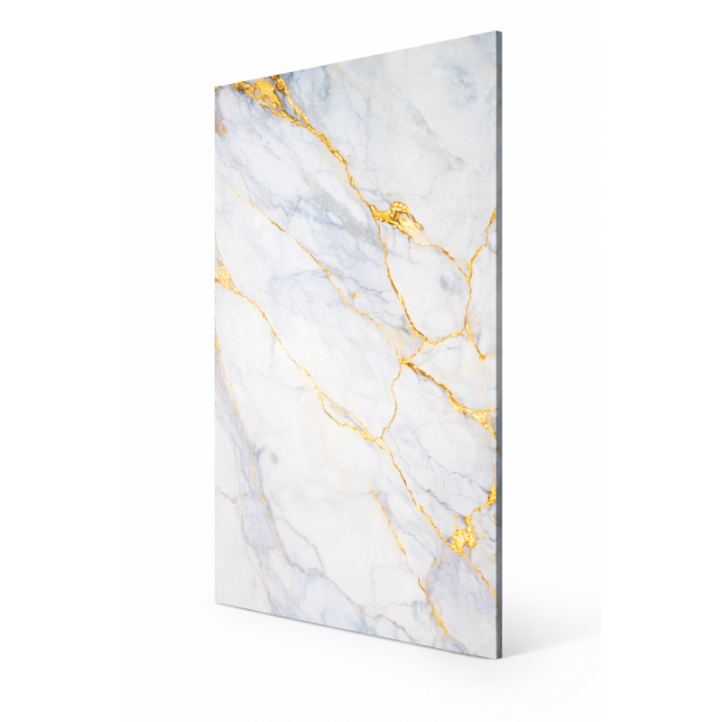 Plaque en PVC effet marbre Blanc