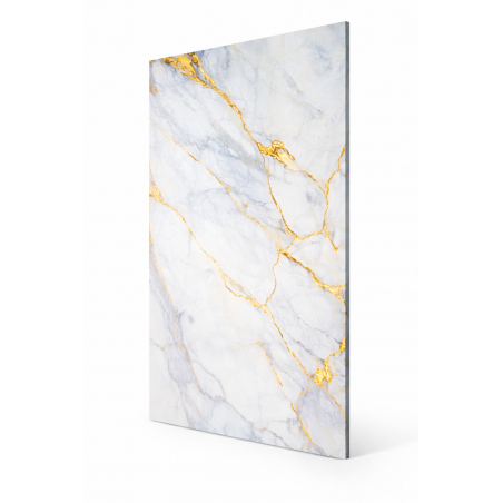 Plaque en PVC effet marbre Blanc