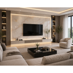 Plaque en PVC effet marbre Beige