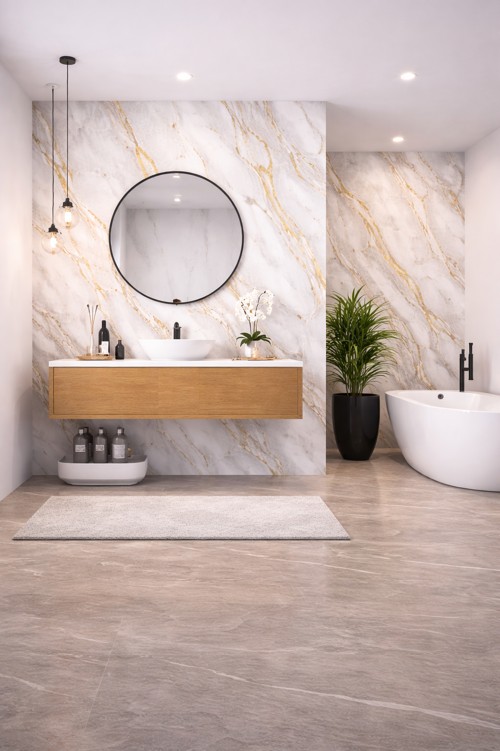 Panneaux  Revêtement  mural SALLE DE BAIN 122 CM  260 CM PS107