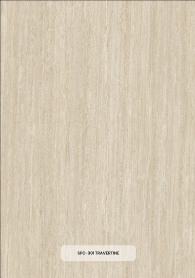 SPC 301 Plaque  mural MAT Effet Travertin  –  600 x 1200 mm