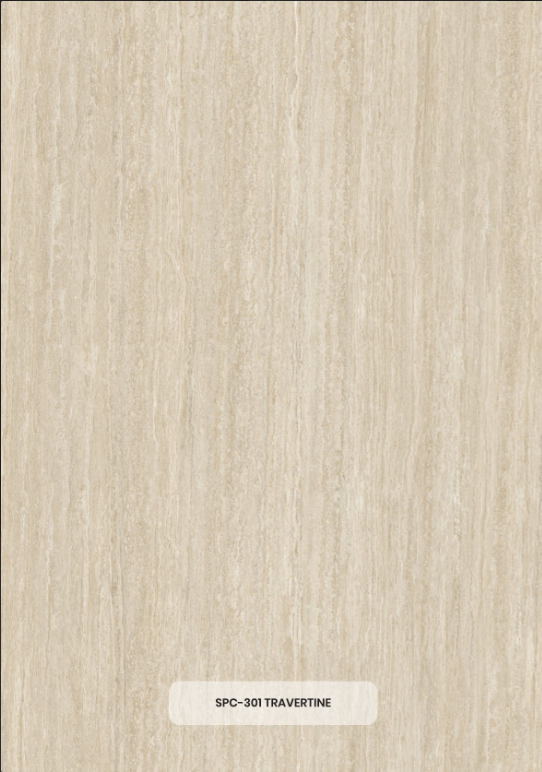 SPC 301 Plaque  mural MAT Effet Travertin  –  600 x 1200 mm