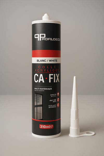 CA-FIX - Colle Acrylique Multi Matériaux Haute Adhérence | Tube 310 ml | Blanc