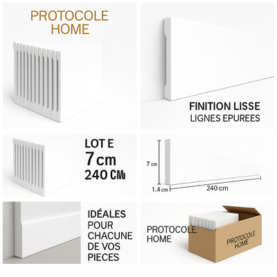 Plinthe peignable polymère 7 cm Hauteur